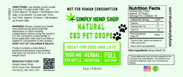 Natural pet drops label 01